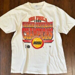 Vintage 90s DELTA 1995 NBA Finals Champions Houston Rockets Single Stitch